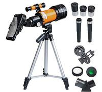 Generic Telescopio Profesional Ultra HD Principiantes en astronomía Adultos - Telescopio astronómico refractivo 150 aumentos con trípode/Adaptador teléfono/Visor y Filtro Lunar El Doble Comodidad