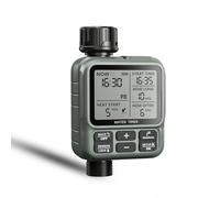Generic Temporizador de Manguera de Agua Programable Automático y Manual Modo de Retardo de Lluvia para Jardín, Césped, Invernadero, Patio Trasero, Pantalla LCD Grande, Temporizador de Aspersor de