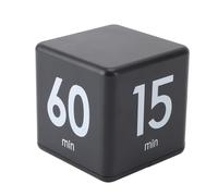 Generic Temporizador Flip, Mini Temporizador Compacto de Cuenta Regresiva, Diseño de Detección de Gravedad para Cocinar, Estudiar y Hacer Ejercicio, Material ABS, 1 Unidad (Black)