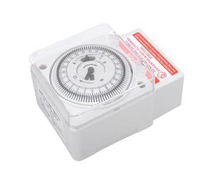 Generic Temporizador Mecánico Retardante de Llama de 24 Horas con Cubierta a Prueba de Agua, Interruptor de Tiempo Mecánico con Clasificación de Contactor de 16A para Hogares Residenciales