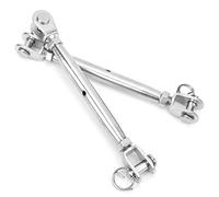 Generic Tensor de Mandíbula de Alta Calidad, Tornillo de Aparejo Ajustable para Cuerda Elástica y Cable de Alambre, 2 uds.