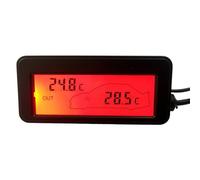 Generic Termómetro de Coche Interior Exterior | Medidor de Temperatura LCD Digital con Pantalla Grande para Automóvil