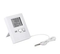 Generic Termómetro Digital LCD de Alta Precisión Medidor de Temperatura Interior y Exterior con Pantalla Grande Alimentada por Batería para Oficina en Casa