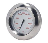 Generic Termómetro para Parrilla de 50 a 450 ℃, Medidor de Temperatura Industrial de Acero Inoxidable para Ahumador de Horno de Barbacoa, Método de Instalación Axial con Esfera de 3 Pulgadas