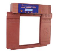 Generic Tiempo Automático Puerta de Carbón de Pollo, Prevención de Pin de 100 a 240 V Doble Abierto (Enchufe de la UE)