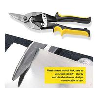 Generic Tijera de Aviación de Corte Izquierdo de Alta Solidez para Corte de Láminas de hierro: Ideal para Láminas de Metal, Cuero y Más