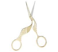 Generic Tijeras Artesanales Vintage con Forma de Pájaro, Elegante Punta Afilada para Proyectos de Costura y Bordado, Diseño de Acero Inoxidable (GOLD)
