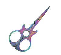 Generic Tijeras de Coser con Forma de Guitarra de Moda, Acero Inoxidable Cromado para Trabajos de Arte y Bordado, Bricolaje, Tamaño Compacto Multicolor de 1,7 Oz (COLORFUL)