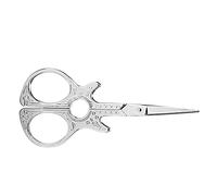 Generic Tijeras de Coser con Forma de Guitarra de Moda, Acero Inoxidable Cromado para Trabajos de Arte y Bordado, Bricolaje, Tamaño Compacto Multicolor de 1,7 Oz (SILVER)