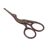 Generic Tijeras de Diseño de Grúa Vintage para Bordado y Costura, Herramienta de Tijeras Artesanales Duraderas para Proyectos de Bricolaje, 3,7 Pulgadas (grulla cabeza redonda marrón)