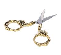 Generic Tijeras de Flores Vintage, Elegantes Tijeras para Bordar, Perfectas para Costura y Manualidades, Acero Inoxidable, Hoja de 3,5", 1 Unidad (GOLD)
