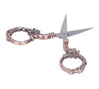 Generic Tijeras de Flores Vintage, Elegantes Tijeras para Bordar, Perfectas para Costura y Manualidades, Acero Inoxidable, Hoja de 3,5", 1 Unidad (Oro rosa)