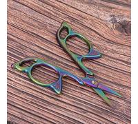 Generic Tijeras de Sastre de Estilo Antiguo, Minitijeras de Hilo Retro Chapadas en Oro para Accesorios de Bordado y Costura, 1 ud. (COLORFUL)