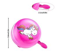 Generic Timbre de Bicicleta para Coche para Niños, Bonito Timbre de Bicicleta para Niños con Diseño de Aleación de 58 Mm, Regalo de Cumpleaños para Niños y Niñas, Compatible con (Unicornio rosa