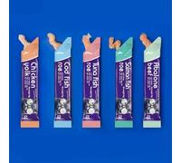 Generic Tiras para Gatos Altas en Proteínas Sopa de Carne Baja en Sal para Ganar Peso Fácil de Digerir para Gatos Envase Independiente (atún, huevas de Pescado)