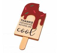 Generic Titular de la Tarjeta de Regalo Personalizado de Agradecimiento Al Maestro - Diseño Colorido de Helado para una Gratitud Reflexiva - Perfecto para Educadores de Secundaria y Preparatoria