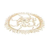 Generic Tocado Nupcial con Cadena Larga y Borlas Diadema de Malla con Cristales Brillantes para Novia y Fiesta Accesorio Ligero y Elegante para Cabello