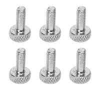 Generic Tornillo de Sintonización Fina del Puente Tremolo M4 Presión 6 Pcs Conjunto de Metal Premium para Piezas de Reemplazo de Guitarra Eléctrica de Hierro (SILVER)