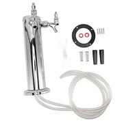 Generic Torre Kegerator de Cerveza de Barril, Grifo Doble de Acero Inoxidable, Aleación de Grado Alimenticio, Capa Interior Aislada, Accesorios Completos para el Hogar, Bar