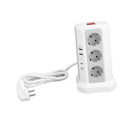Generic Torre Power Strip, Interruptor de Alto Rendimiento Franja Eléctrica de la Torre Vertical para Uso Interno (White)