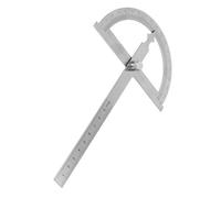 Generic Transportador de Acero Inoxidable, Goniómetro, Medidor de ángulo, Regla de 15 Cm para una Fácil Medición, "combinación 2 en 1" para Carpintería/carpintería (120 * 150mm)