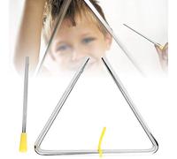 Generic Triángulo Musical de Acero Resistente de 6 Pulgadas con Varilla Recubierta de Plástico para Entrenamiento de Música y Ritmo en la Primera Infancia
