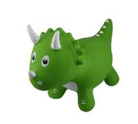Generic Triceratops Inflable para Montar en Juguete con Bomba para Niños, Niños y Niñas, Caballo Saltador de Animales Que Rebota, 66 X 46 X 25 Cm, Verde