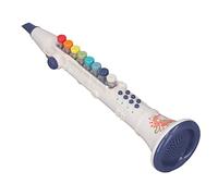 Generic Trompeta de Juguete, Grabadoras para Niños Instrumento de Grabadora Instrumento Musical Ajustable Clarinete de Juguete de para Autismo o Preescolar (WHITE)