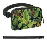 Generic Tropical Jungle Plants-1418 - Riñonera para hombres y mujeres, riñonera con correa ajustable, bolsa cruzada de moda para viajes, al aire libre, correr, senderismo, multicolor, multicolor,