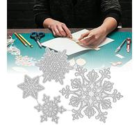 Generic Troquel de Corte Artesanal con Forma de Copo de Nieve, Herramienta de Tallado Duradera de Acero Al Carbono para Suministros de Decoración de Tarjetas DIY