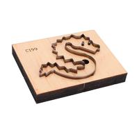 Generic Troquel de Corte de Cuero de Dragón, Molde de Artesanía Preciso para Decoraciones de Bolsos, Fácil de Operar para Actividades Familiares, Madera Maciza y Acero Al Carbono