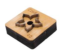 Generic Troquel de Corte de Cuero de Flores, Cortador de Hoja de Acero con Base de Madera Duradera para Decoraciones Artesanales (40mm)