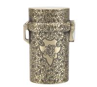 Generic Tubo de Almacenamiento de Metal, Botella de Almacenamiento de Metal con Prueba de Agua para Viajes de Campamento Al Aire Libre (Bronce)