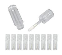 Generic Tubo de Brillo Labial Recargable de 2 Ml con Inserciones de Goma, Diseño Transparente para un Fácil Seguimiento del Volumen Cosmético, 10 Unidades