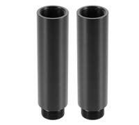 Generic Tubo de Extensión para Soporte de Micrófono de Aleación de Aluminio Negro 5/8 Pulgadas Paquete de 2 Piezas Varilla Duradera para Extender Brazo de Suspensión Estudios y