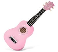 Generic Ukelele Soprano de 21 Pulgadas de Madera de Tilo Color Rosa con Bolsa de Almacenamiento, Cuerda de Repuesto y Púa para Principiantes y Adultos, Instrumento Musical Hawaiano