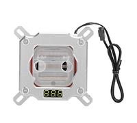 Generic UPR-2018 Bloque de Agua para CPU con Pantalla de Temperatura, Función de Sincronización AURA, Cobre Rojo y Aluminio de ánodo, para Overclockers, 2,4 X 2,4 Pulgadas