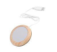 Generic USB Coffee Mug Warmer, Walnut Wood and Metal, 5V USB, para la Mayoría de la Taza de Acero Inoxidable, Botella de Alimentación, Taza de Cerámica, de Vidrio Tazón de café Calentador de (grano