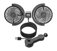 Generic USB Seat Fan, Long Lasting Head Cooling Fans with 3 Speeds, Rear Headrest Cooler, Portable 270 grados Giratable Air Circulation for Sedan, SUV, RV, Truck