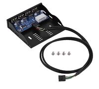 Generic USB2.0 Panel Frontal Floppy Bay Hub Interfaz USB 2.0 de 4 Puertos de Alta Velocidad para Bahía de Unidades de 3,5'' Construcción Metálica