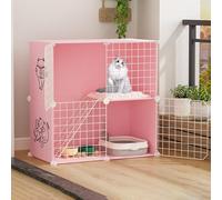 Generic Valla desmontable para gatos, jaula para mascotas, jaula de hurón, transportador de mascotas, valla de hamaca para gatos y nido para gatos (29.5 pulgadas de largo x 19.2 pulgadas de ancho x