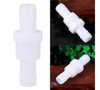 Generic Válvula de Retención en Línea de Plástico Blanco de 12 Mm Válvula de 1 Vía sin Retorno para Derv Gas Oil 2 Piezas