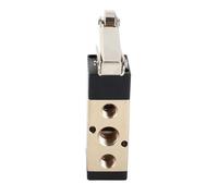 Generic Válvula Mecánica Neumática Palanca de Rodillo de 5 Vías de 2 Posiciones Válvula de Aire de Alta Resistencia para Equipos Neumáticos Aleación de Aluminio 1/4 pulg. PT