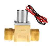 Generic Válvula Solenoide de Latón de 1/2" para Control de Flujo de Agua, Válvula Electromagnética de Pulso Eléctrico para Riego de Jardín, Uso Duradero, Funciona con Baterías - para Limpiador por