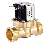 Generic Válvula Solenoide de Latón Normalmente Cerrada de 3/4 Pulgadas CC 24 V, Válvula de Control de Agua sin Consumo de Energía, Reguladora de Presión con Flujo Eficiente, Ideal para Control de Agua