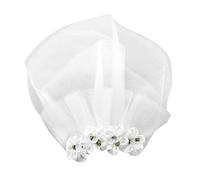 Generic Velo de Novia para Mascotas, Hermosa Decoración de Horquilla de Flores para Perros Pequeños, Vestido de Novia, Elegante Material de Hilo Blanco, 1 Pieza para Boda de Mascotas (S)