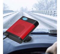 Generic Ventilador Calefactor Eficiente Descongelador de Ventana de Coche de Aniones de 12V y 150W para Desempañar Fácilmente en Invierno Negro Gris 11 X 15 X 7,5 Cm (negro rojo)