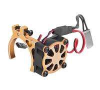 Generic Ventilador de Refrigeración del Disipador Térmico del Motor con Sensor Térmico para Coches RC 540 550 3650 3660 Accesorio de Nicho de Alto Rendimiento (GOLD)