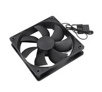 Generic Ventilador Enfriador de Caja con Rodamientos de Bolas Dobles, Ventilador con Caja de PC para Computadora de Alta Velocidad de 3000 RPM, 120x120x25 Mm para Refrigeración Extrema, Color Negro