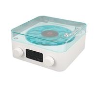 Generic Vintage Waves Player Altavoz Portátil Creativo con Luz Ambiental para Dormir Relajante, Regalo Ideal para Dormitorio de Niñas, Oficina, Decoración del Hogar (White)